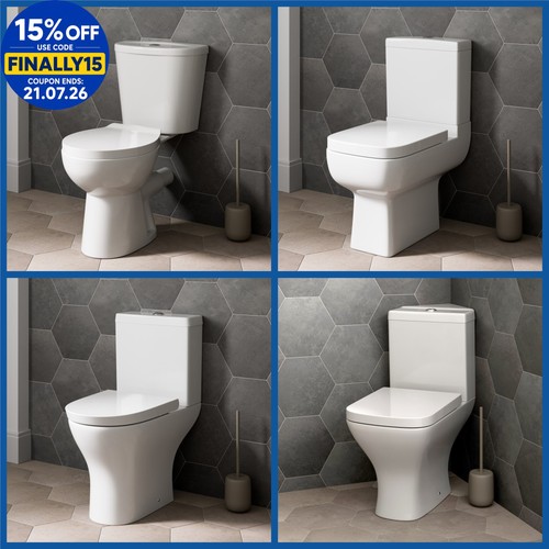 Close coupled bathroom toilet - bathroom,