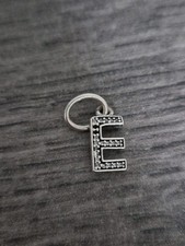 Pandora Letter E Initial Pave Dangle Charm - ALE 925 Sterling Silver