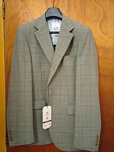 Next men grey check - check, wool