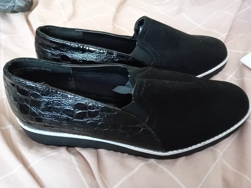 Evans black shoes size eee - black,