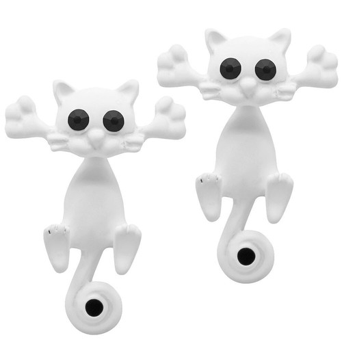 Pair earrings cats - 1, black