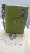 NEW Green Leather Men's Bifold