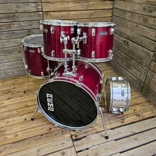 Drum Kit Remo Quadura Acousticon Includes Snare, Red USED! RKMRT160625