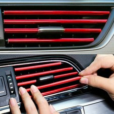 10× Car Accessories Interior Air Conditioner Air Outlet Decoration Stripes Cover
