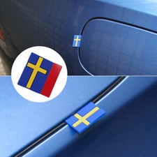 5x 3D Sweden Flag-Car Sticker