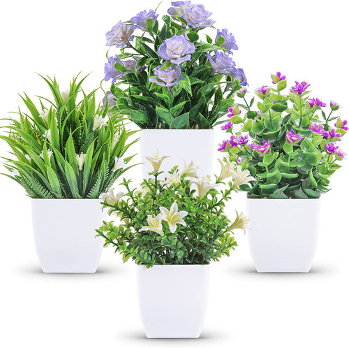 Packs small fake plants mini - 4,