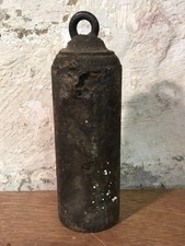 179a  Antique Cast Iron Longcase Clock Weight 8" Long 2.6" Diameter 4kg