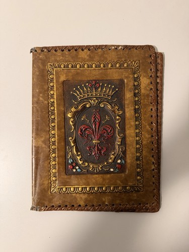 Vintage tooled leather book - vintage,