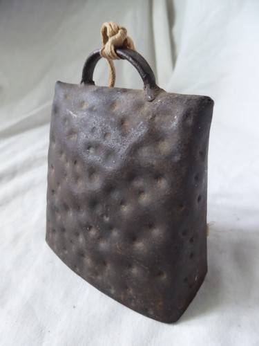 Antique cow bell very old - antique,