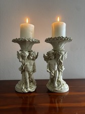 2 x Vintage Cherub Candlestick