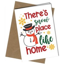 CHRISTMAS CARD - THERE'S SNOW