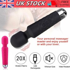 Magic Wand Body Massager 20 Vibration Modes Rechargeable for Women Massage Stick