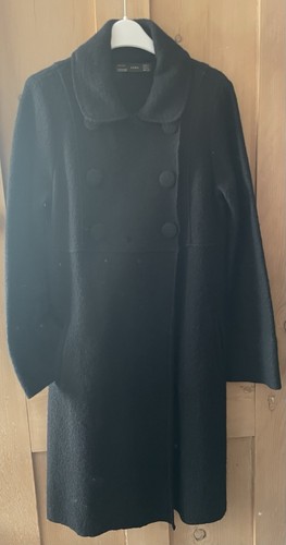 Zara coat black - zara, wool