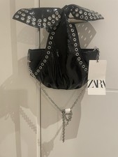 Zara faux patent leather with - leather,