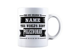 Policewoman Personalised Mug Name Coffee Tea Cup Police Force Job Work Gift Idea