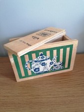 GOURMET CEYLON TEA WOODEN BOX Vintage Case Chest