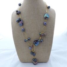 21" Black Keshi Pearl Necklace