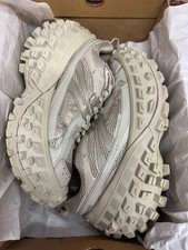 Balenciaga Beige Faux Leather and Mesh Defender Sneakers Size 41 UER 7 UK 8 USA