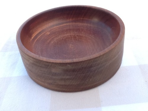 Hand turned vintage wood bowl - turned,