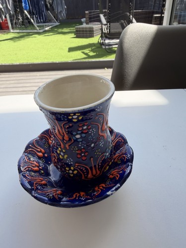 Turkish hand painted cup - turkish,