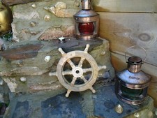 Ships wheel hard wood 32cm - wheel,