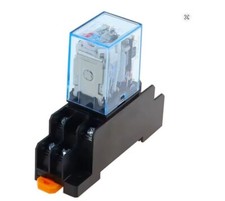 MY2NJ 5 AMP 8 PIN POWER RELAY DPDT  WITH BASE 12V, 24V DC, AC  220V AC COIL