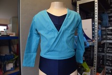 Marine / Kingfisher  Cotton ballet wrap crossover tops - various sizes