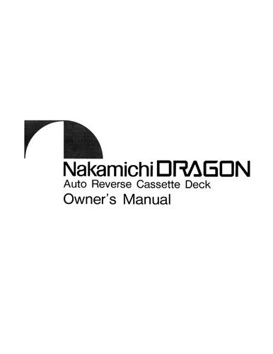 Nakamichi dragon cassette deck - dragon,
