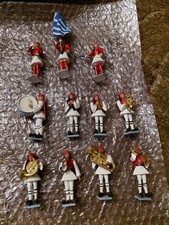 11pc AOHNA MADE GREECE HAND PAINTED GREEK MILITARY MARCHING BAND TOY SOLDIERS