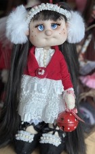 OOAK Handmade Soft Christmas Rag Doll  Gift 🎁 Idea