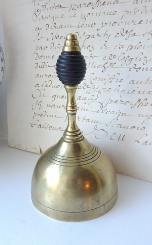 Victorian brass hand bell