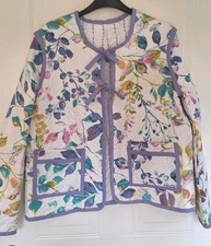 Ladies Individually Made, Lightly Padded Jacket. Size 14. Lilac Mix. Twin Ties.