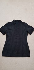 LA BEEBY TUNIC. SIZE 10. BLACK PINSTRIPE. DIAMANTE DETAIL. ZIP BACK. SALONWEAR