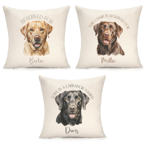 Personalised labrador cushion - personalised,