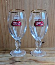 2 x Stella Artois Half Pint Chalice Glasses 10oz Brand New