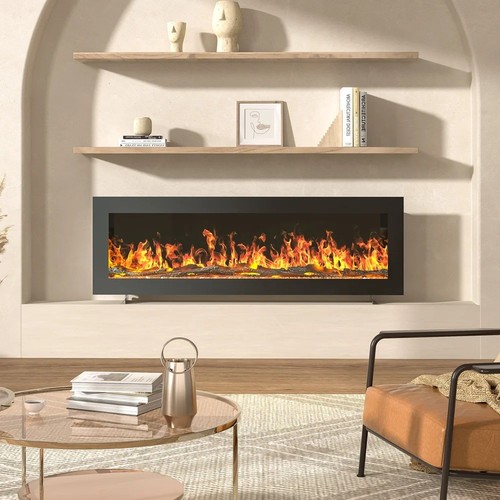 Led fireplace media wall fire - media,