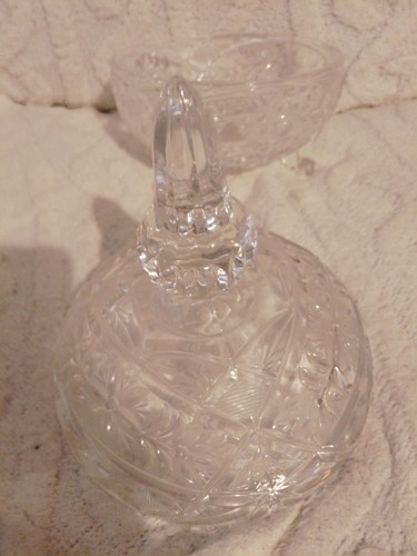 Vintage footed crystal candy - vintage,