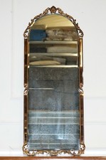 VINTAGE 1960'S ART DECO STYLE MIRROR WITH BEVELED PEACH GLASS PANELS BY ATSONEA