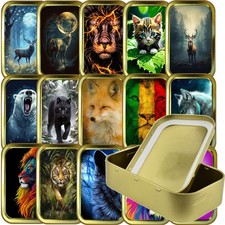 Wild Animals gold Tobacco tin, 1oz / 25g tobacco tins Various Designs