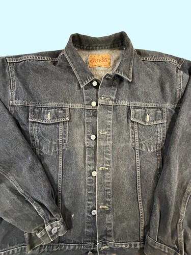 Vintage guess black denim - black,