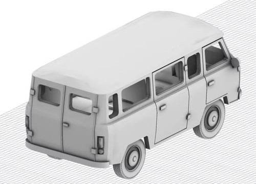 Russian uaz 452 van - 1/72,