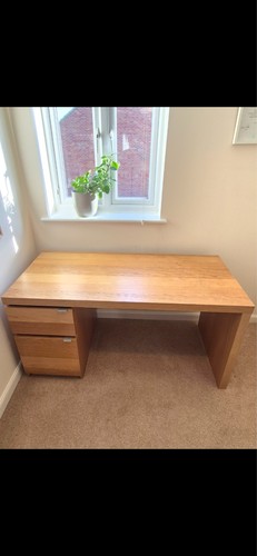 Ikea malm desk oak - ikea, veneer