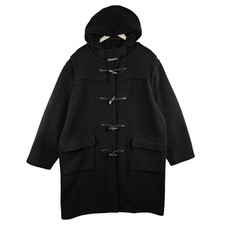 Gloverall Womens Black Wool Duffle Coat Size 42 UK 16