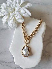 Chunky gold plated baroque - chunky,