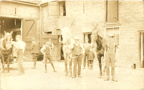 Horses and grooms real - and, photo