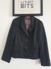 Phase Eight Women's Tuxedo Suit Jacket Size 12 Colour Black pinstripes 