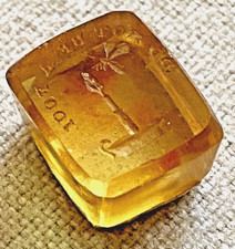 Antique Georgian Tassie glass intaglio seal, Moth by a candle, Don't Be A Fool