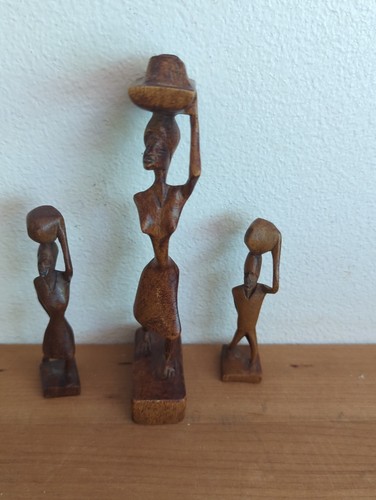 Set small hand carved - set, 3