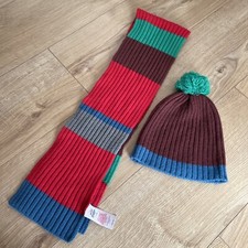 Mini Boden childrens hat and scarf set 7-10