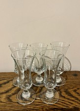 Set of 5 Vintage Glass Sherry